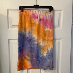 Tie-dye pencil skirt, stretch material, size 3x